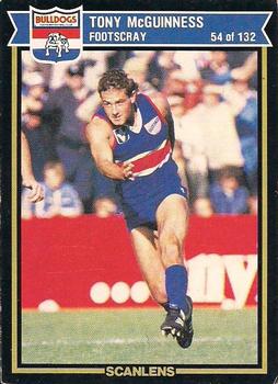1987 Scanlens VFL #54 Tony McGuinness Front